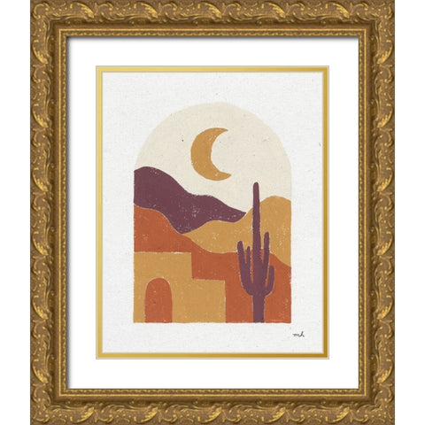 Desert Window I Gold Ornate Wood Framed Art Print with Double Matting by Hershey, Moira