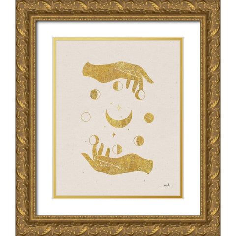 Celestial Gold Ornate Wood Framed Art Print with Double Matting by Hershey, Moira