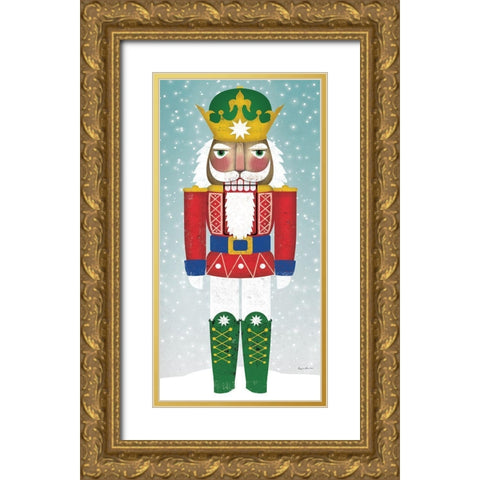 Joyful Nutcracker III Gold Ornate Wood Framed Art Print with Double Matting by Fowler, Ryan