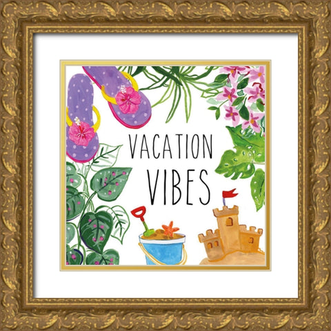 Tropical Home IV Gold Ornate Wood Framed Art Print with Double Matting by Zaman, Farida