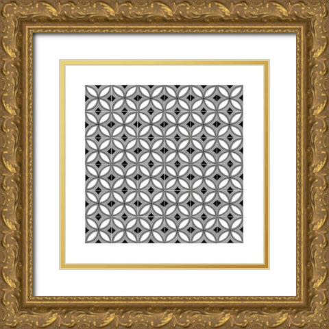 Talavera III Gold Ornate Wood Framed Art Print with Double Matting by Green, Nancy