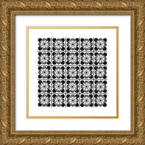 Talavera VII Gold Ornate Wood Framed Art Print with Double Matting by Green, Nancy