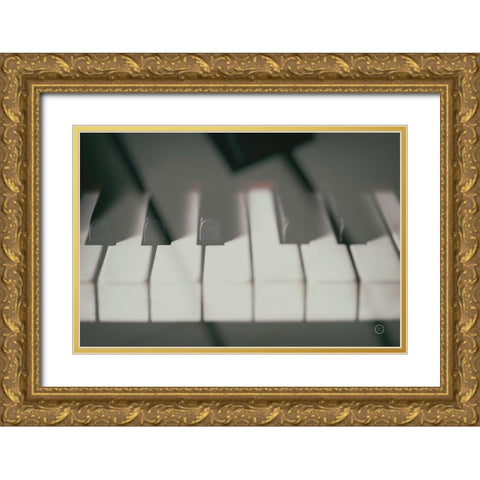 Piano Lounge III Gold Ornate Wood Framed Art Print with Double Matting by Larson, Nathan