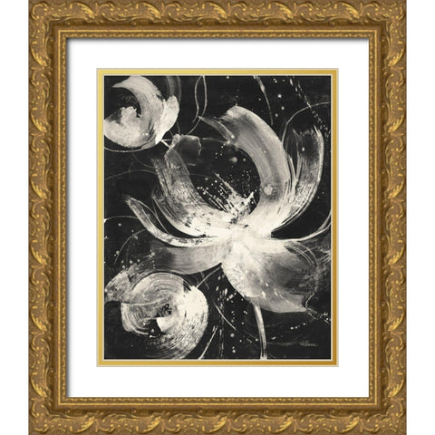 Bold III Dark Vertical Gold Ornate Wood Framed Art Print with Double Matting by Hristova, Albena