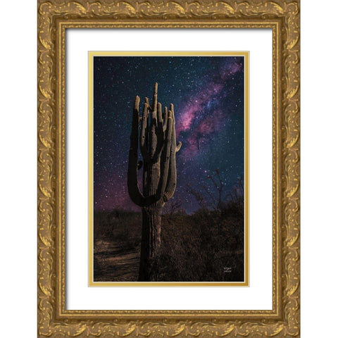 Desert Nights Gold Ornate Wood Framed Art Print with Double Matting by Larson, Nathan