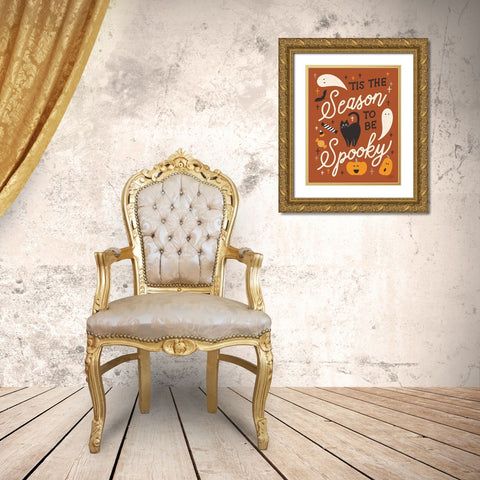 Trick or Treat V Rust Gold Ornate Wood Framed Art Print with Double Matting by Marshall, Laura