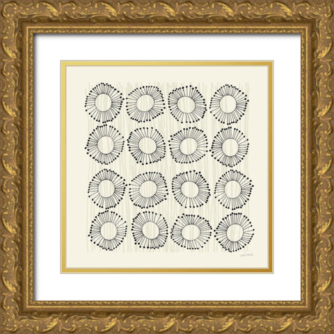 Main Street Twirled Monochrome Gold Ornate Wood Framed Art Print with Double Matting by Warrick, Cheryl