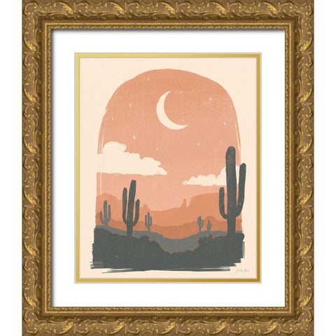Desert II Gold Ornate Wood Framed Art Print with Double Matting by Penner, Janelle