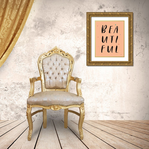 Colorful Bold Words II Gold Ornate Wood Framed Art Print with Double Matting by Marshall, Laura