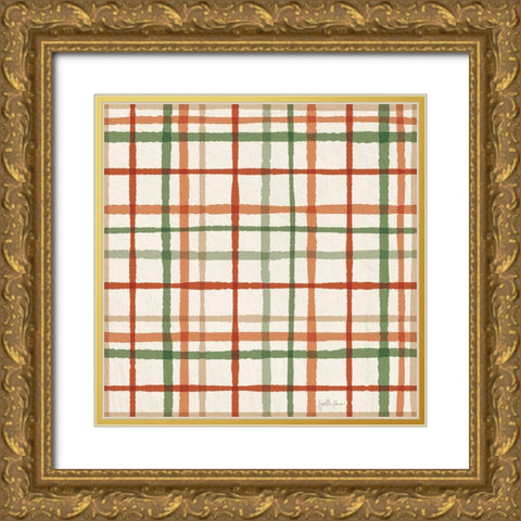 Mushroom Madness Pattern II Gold Ornate Wood Framed Art Print with Double Matting by Penner, Janelle