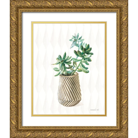 Desert Greenhouse X Subtle Gold Ornate Wood Framed Art Print with Double Matting by Nai, Danhui