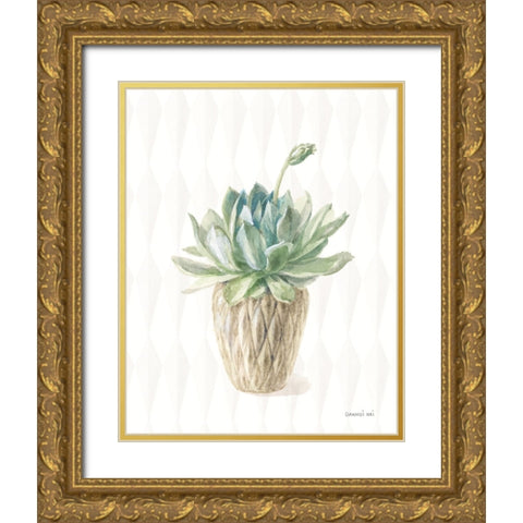 Desert Greenhouse XV Gold Ornate Wood Framed Art Print with Double Matting by Nai, Danhui