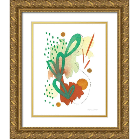 Abstract Day I Gold Ornate Wood Framed Art Print with Double Matting by Gallagher, Megan