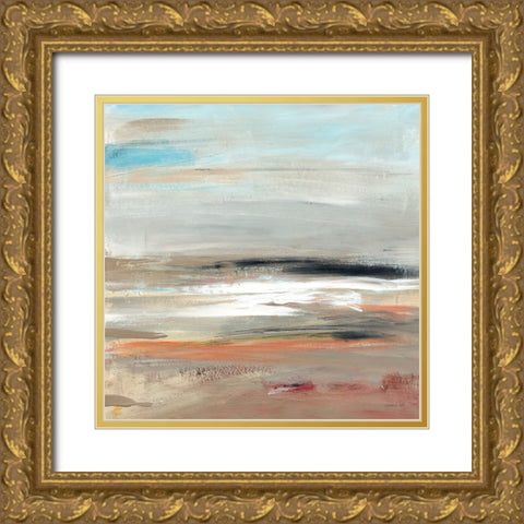 Earth Gold Ornate Wood Framed Art Print with Double Matting by Nai, Danhui