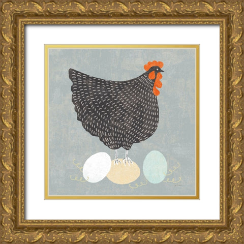 Fresh Eggs I No Words Gold Ornate Wood Framed Art Print with Double Matting by Schlabach, Sue