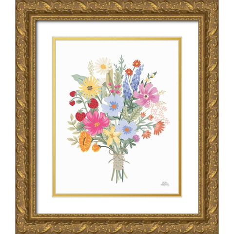 Wild Meadow IV Gold Ornate Wood Framed Art Print with Double Matting by Marshall, Laura