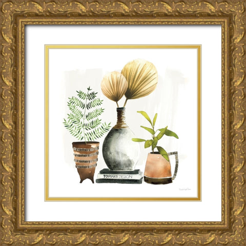 Weekend Plants II Gold Ornate Wood Framed Art Print with Double Matting by Charro, Mercedes Lopez