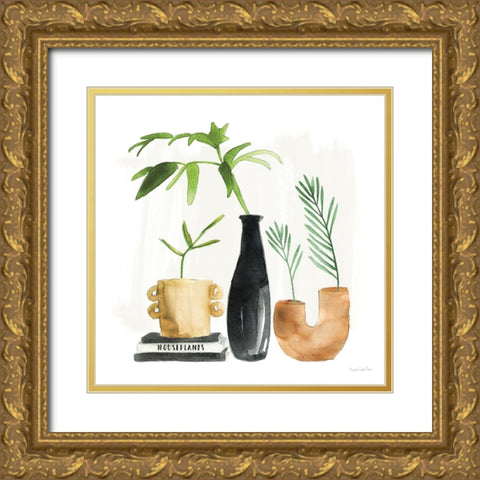 Weekend Plants III Gold Ornate Wood Framed Art Print with Double Matting by Charro, Mercedes Lopez