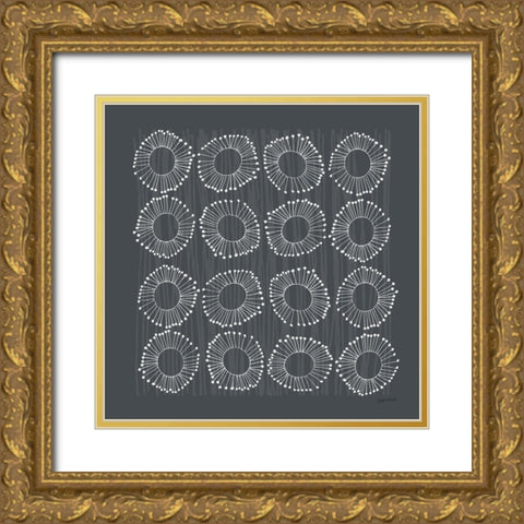 Main Street Twirled Gray Gold Ornate Wood Framed Art Print with Double Matting by Warrick, Cheryl