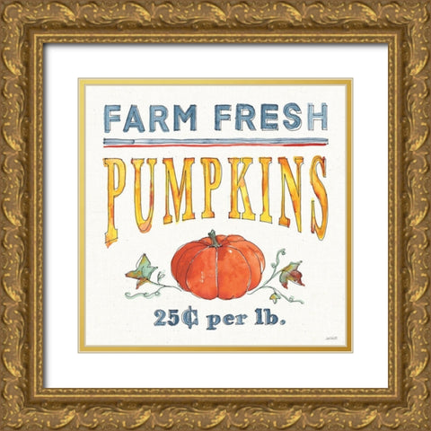 Fall Flair IV Gold Ornate Wood Framed Art Print with Double Matting by Tavoletti, Anne