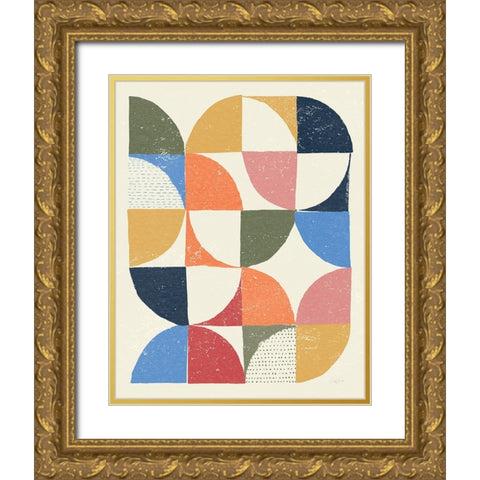 Colorful Night Sky I Retro Gold Ornate Wood Framed Art Print with Double Matting by Prahl, Courtney
