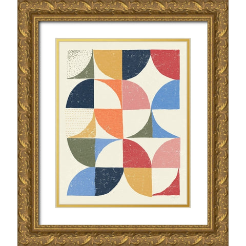 Colorful Night Sky II Gold Ornate Wood Framed Art Print with Double Matting by Prahl, Courtney