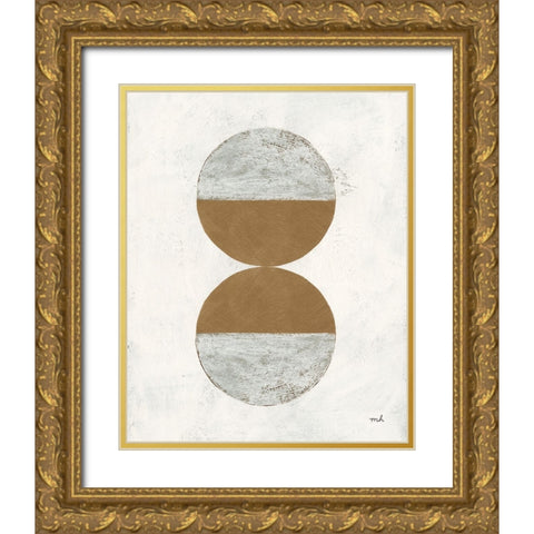 Colorful Orbs III Gold Ornate Wood Framed Art Print with Double Matting by Hershey, Moira