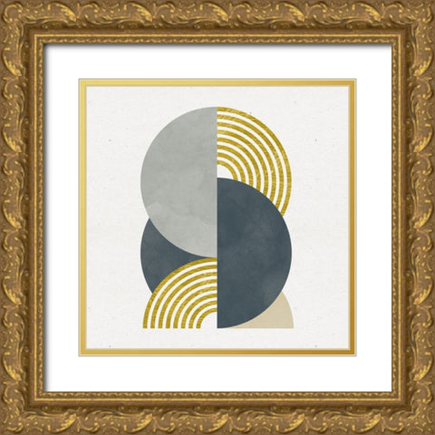 Deco Glam I Sq Gold Ornate Wood Framed Art Print with Double Matting by Hershey, Moira