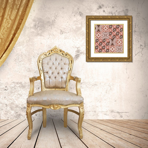 Kuba Dance II Blush Gold Ornate Wood Framed Art Print with Double Matting by Warrick, Cheryl