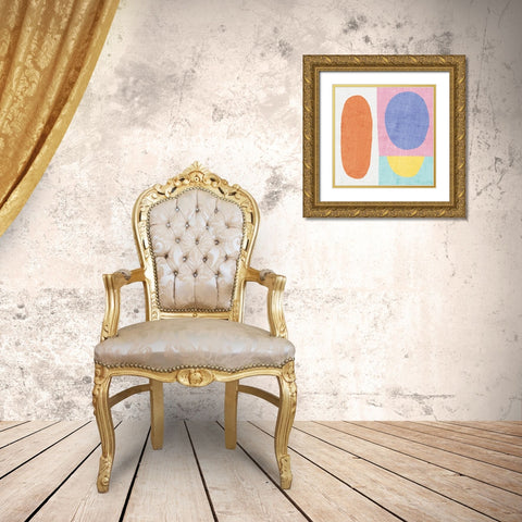 Pastel I Gold Ornate Wood Framed Art Print with Double Matting by Wild Apple Portfolio