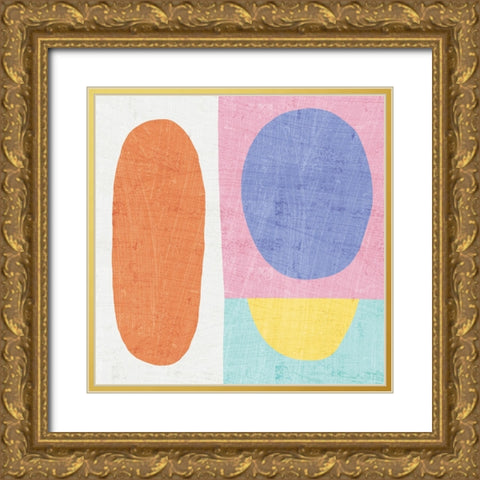 Pastel I Gold Ornate Wood Framed Art Print with Double Matting by Wild Apple Portfolio