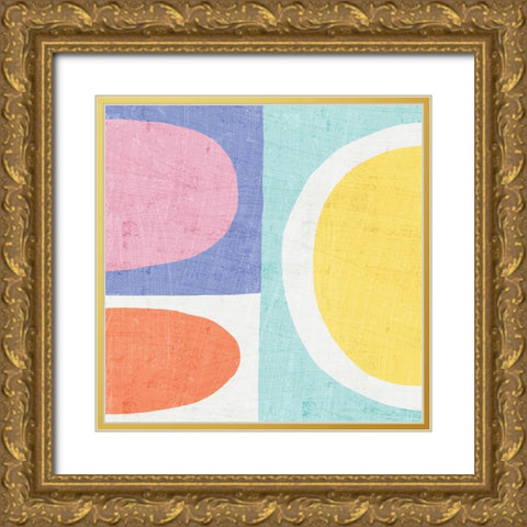Pastel II Gold Ornate Wood Framed Art Print with Double Matting by Wild Apple Portfolio