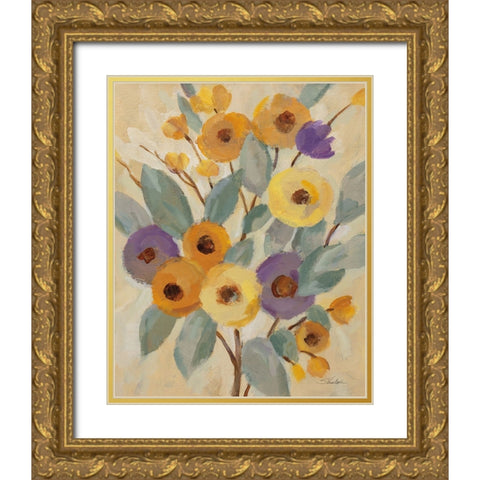 Honeybloom Branches II Gold Ornate Wood Framed Art Print with Double Matting by Vassileva, Silvia
