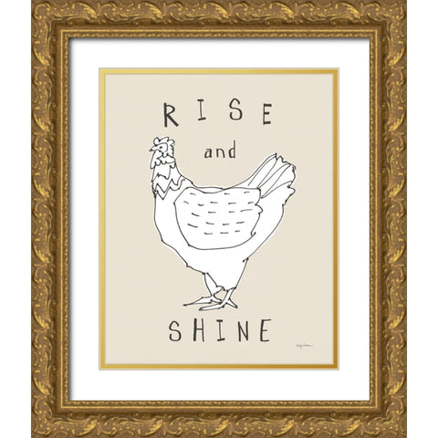 Roost II Gold Ornate Wood Framed Art Print with Double Matting by Tillmon, Avery