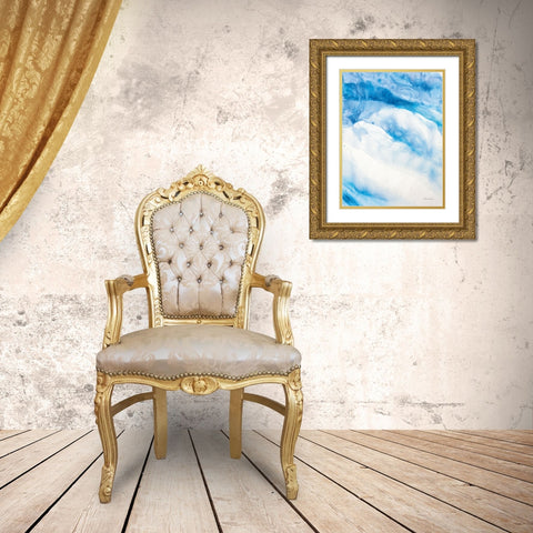 Mountain Mist I Gold Ornate Wood Framed Art Print with Double Matting by Hristova, Albena