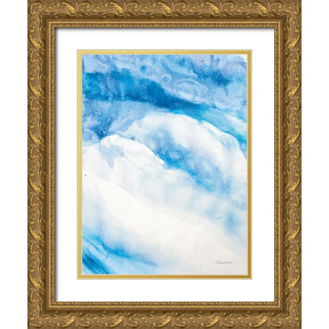 Mountain Mist I Gold Ornate Wood Framed Art Print with Double Matting by Hristova, Albena