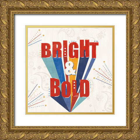 Sparkle and Shine V Gold Ornate Wood Framed Art Print with Double Matting by Charron, Veronique