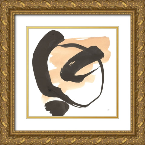 Black and Cream I Gold Ornate Wood Framed Art Print with Double Matting by Paschke, Chris