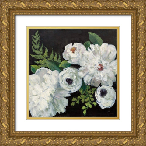 Midnight Bouquet I Gold Ornate Wood Framed Art Print with Double Matting by Purinton, Julia