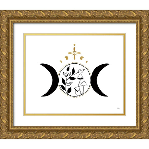 Mystical Mushrooms II Gold Ornate Wood Framed Art Print with Double Matting by Adams, Sarah