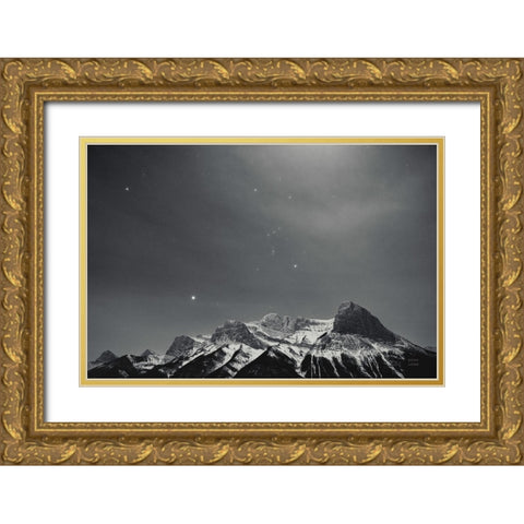 Orion BW Gold Ornate Wood Framed Art Print with Double Matting by Larson, Nathan