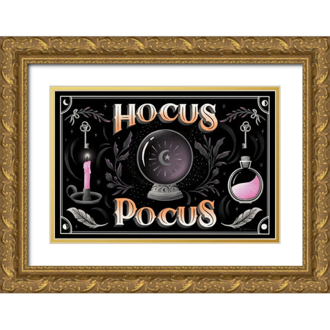 Hocus Pocus I Gold Ornate Wood Framed Art Print with Double Matting by Graham, Gia