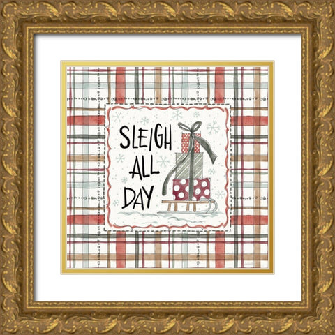 Holiday Fun VI Gold Ornate Wood Framed Art Print with Double Matting by Tavoletti, Anne