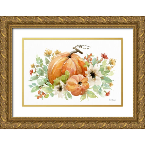 Autumn Breeze I Gold Ornate Wood Framed Art Print with Double Matting by Trimbach, Leslie