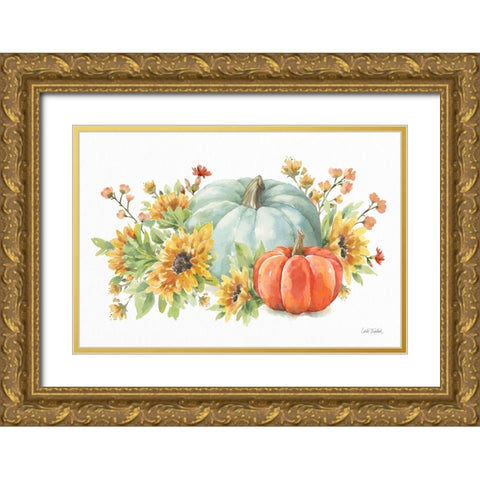 Autumn Breeze II Gold Ornate Wood Framed Art Print with Double Matting by Trimbach, Leslie