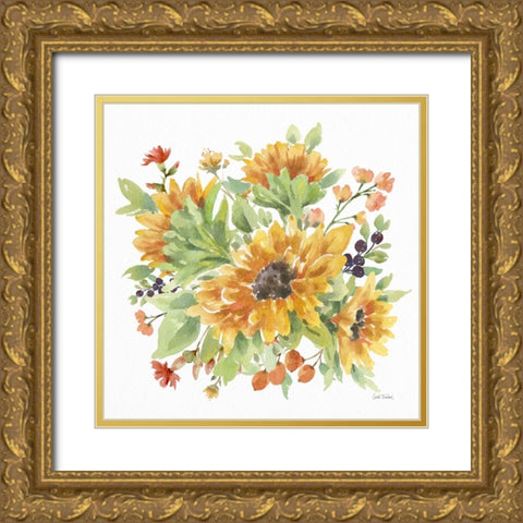 Autumn Breeze V Gold Ornate Wood Framed Art Print with Double Matting by Trimbach, Leslie