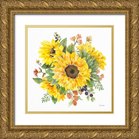 Autumn Breeze VI Gold Ornate Wood Framed Art Print with Double Matting by Trimbach, Leslie