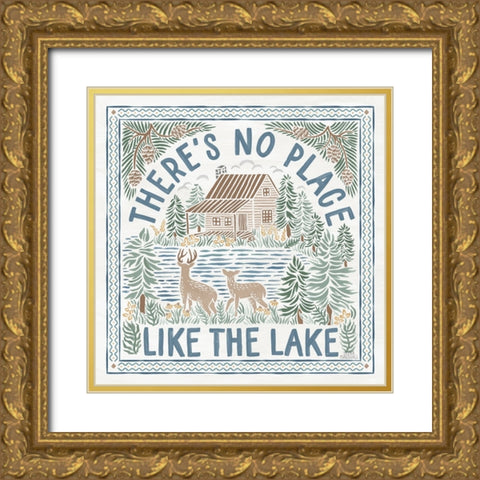Lakeside Days V Gold Ornate Wood Framed Art Print with Double Matting by Marshall, Laura