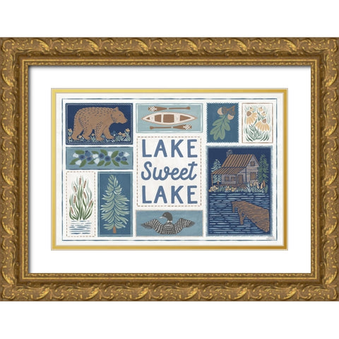 Lakeside Days VI Gold Ornate Wood Framed Art Print with Double Matting by Marshall, Laura
