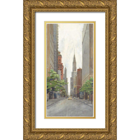 Uptown Gold Ornate Wood Framed Art Print with Double Matting by Tillmon, Avery